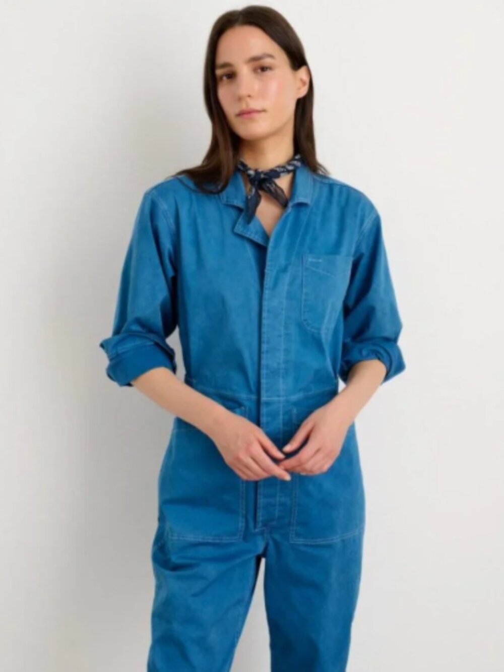 Alex Mill Indigo Dyed Standard Jumpsuit in Cotton Twill Indigo / M